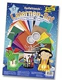 folia 951 - Laternen Bastel-Set, 37 Teile - Kreativset für Kinder und Erwachsene mit unterschiedlichen Materialien zum Basteln von Laternen