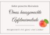 Etiketten für Marmeladengläser – Oma hausgemachte Apfelmarmelade