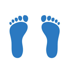 Hula Hoop - Grundstellung: Füße parallel nebeneinander