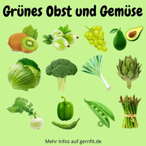 Grünes Obst und Gemüse Instagram Grafik