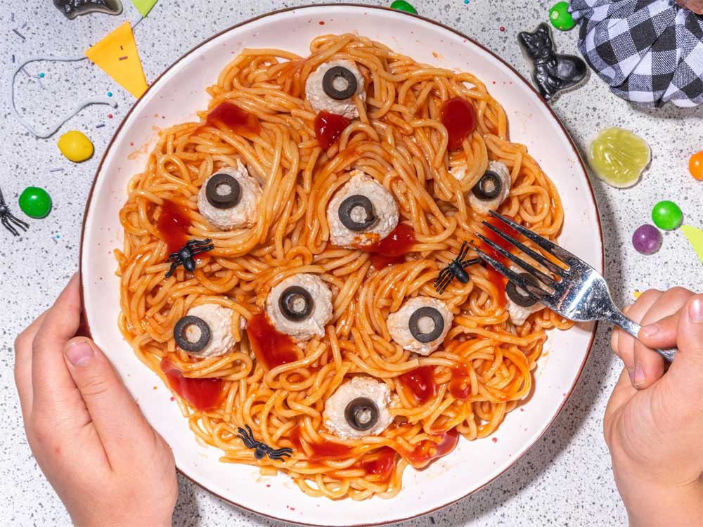 Halloween Rezepte - Gruselige Spaghetti