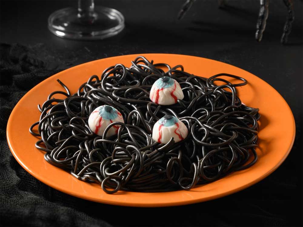 Halloween Rezepte - Spaghetti Würmer