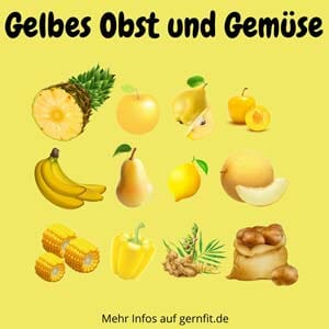 Gelbes Obst und Gemüse Instagram Post