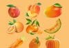 Oranges Obst und Gemüse Instagram Grafik