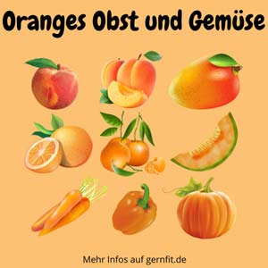 Oranges Obst und Gemüse Instagram Grafik