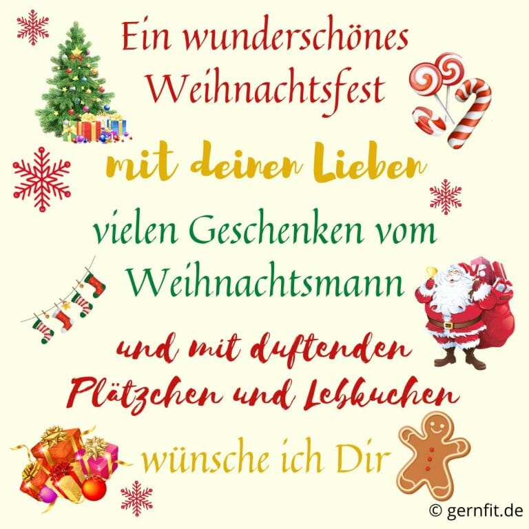 Weihnachtsgrüße per Whatsapp versenden GERNFIT.de