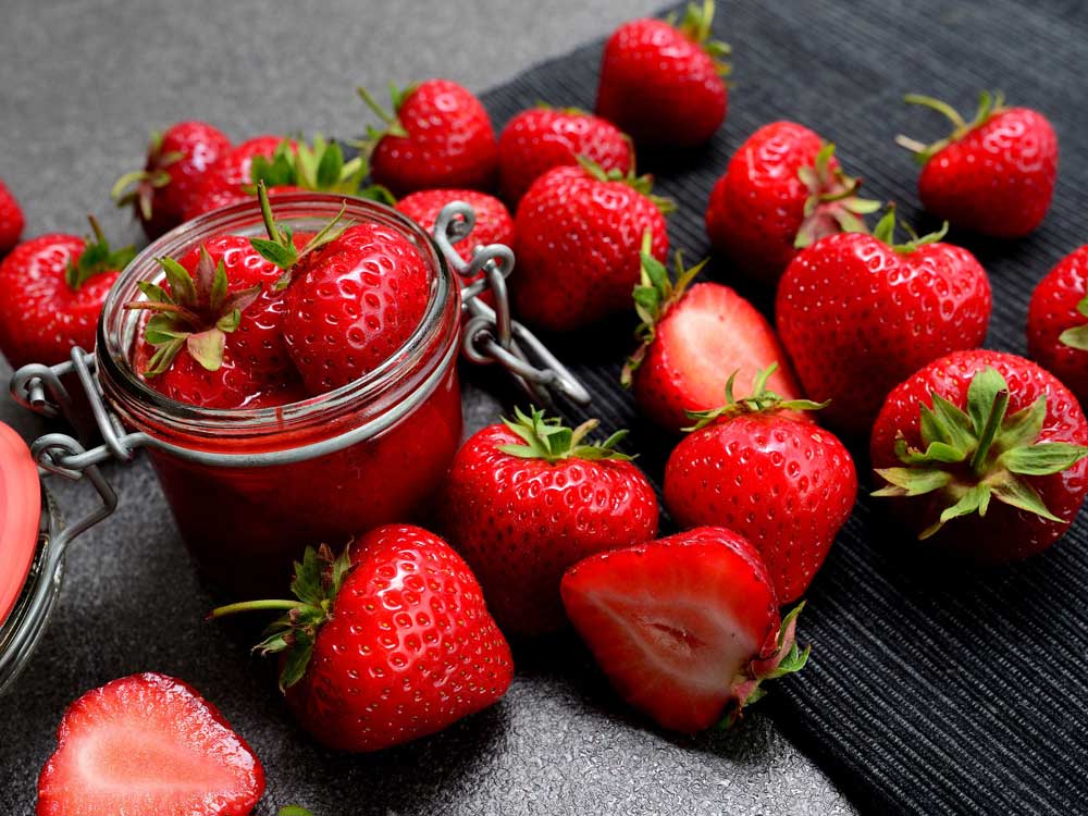 Erdbeeren haben wenig Fruchtzucker
